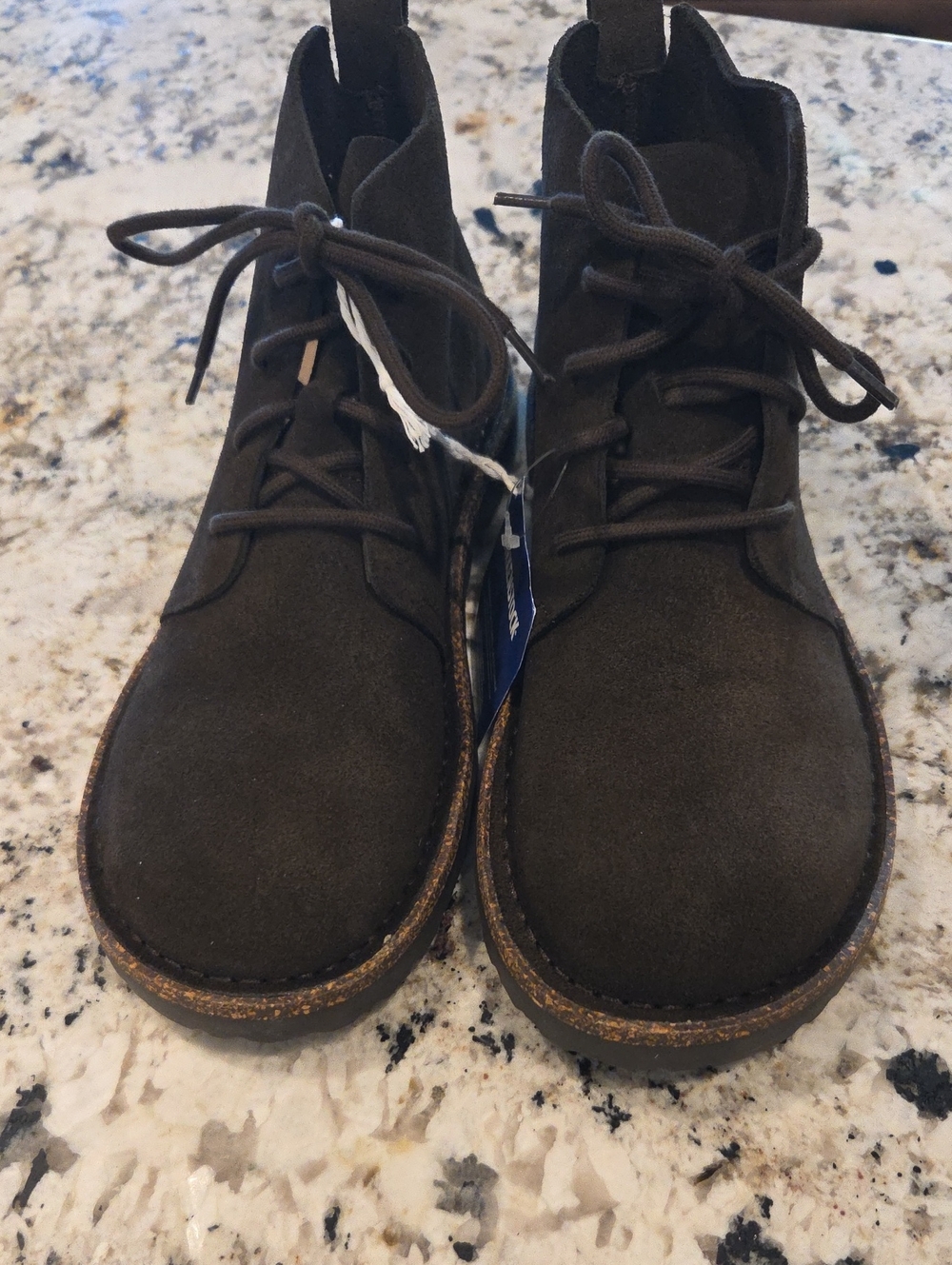 Birkenstock Womens Dark Brown Suede Chukka Boots